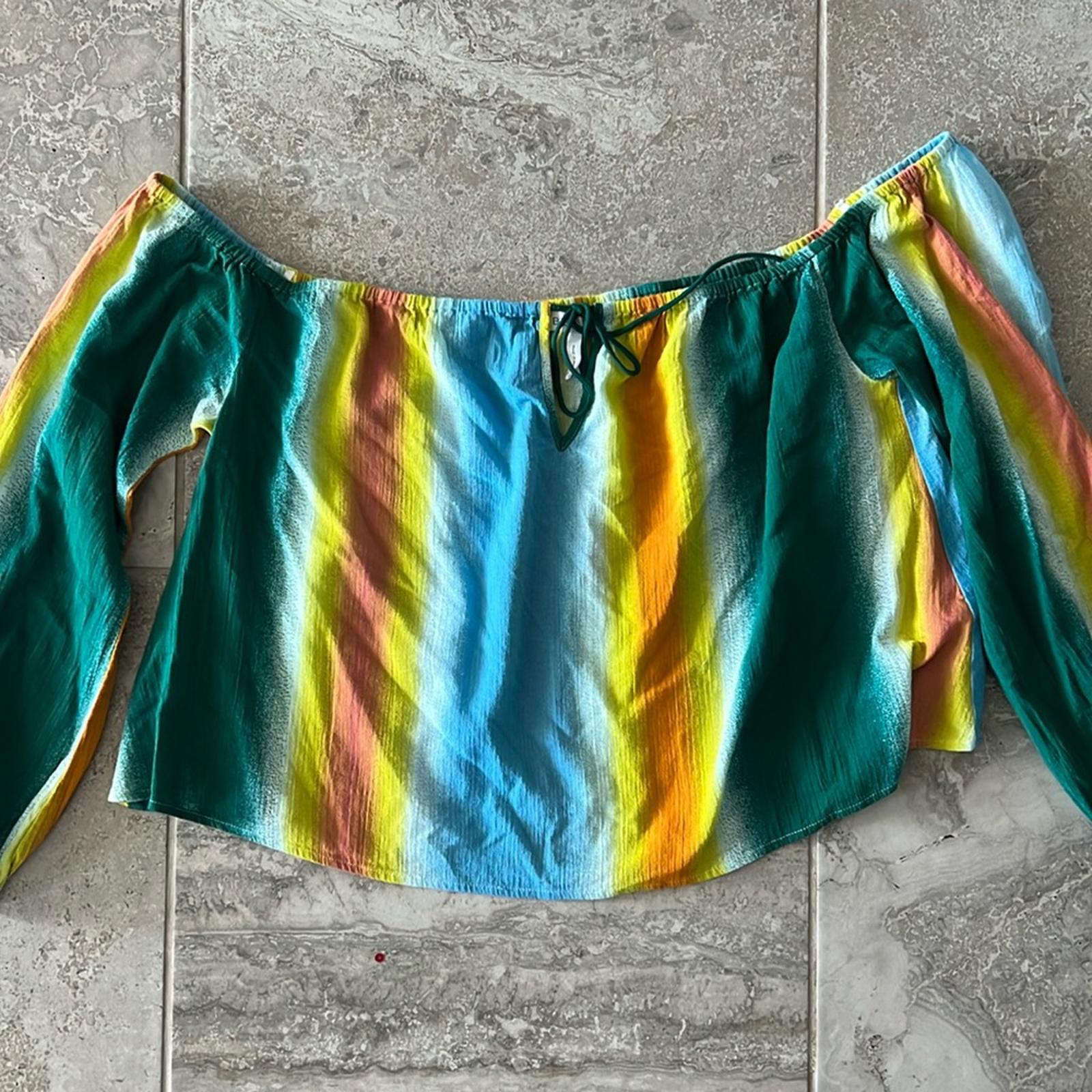 BCBGeneration Faded Stripe Top, Size XL EXCELLENT