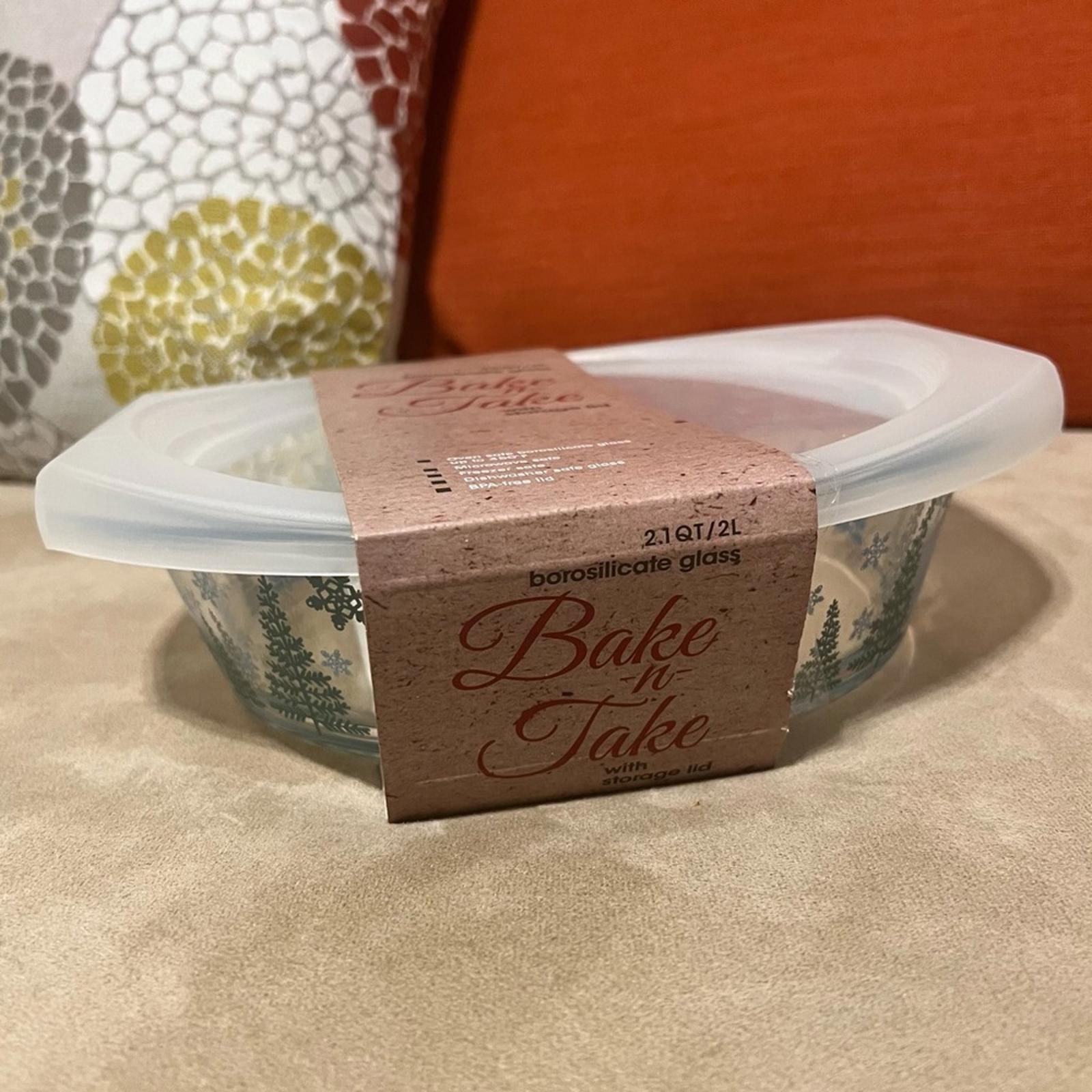 Tabletops Bake and Take Borosilicate Glass w/Storage Lid 2.1QT/2L New w/Tag