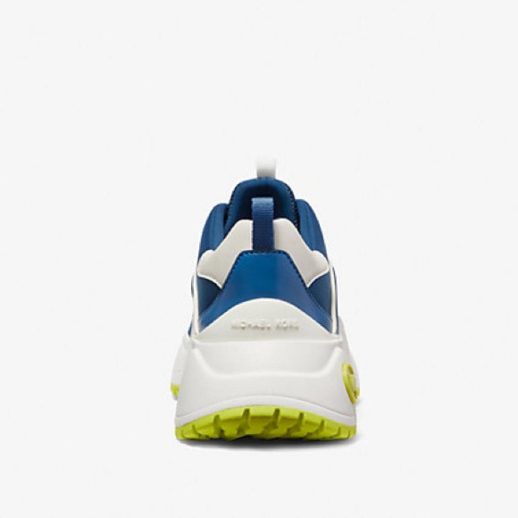 Michael Kors Dara Color-Block Nylon Trainers, River Blue Size 8.5M Retail $195