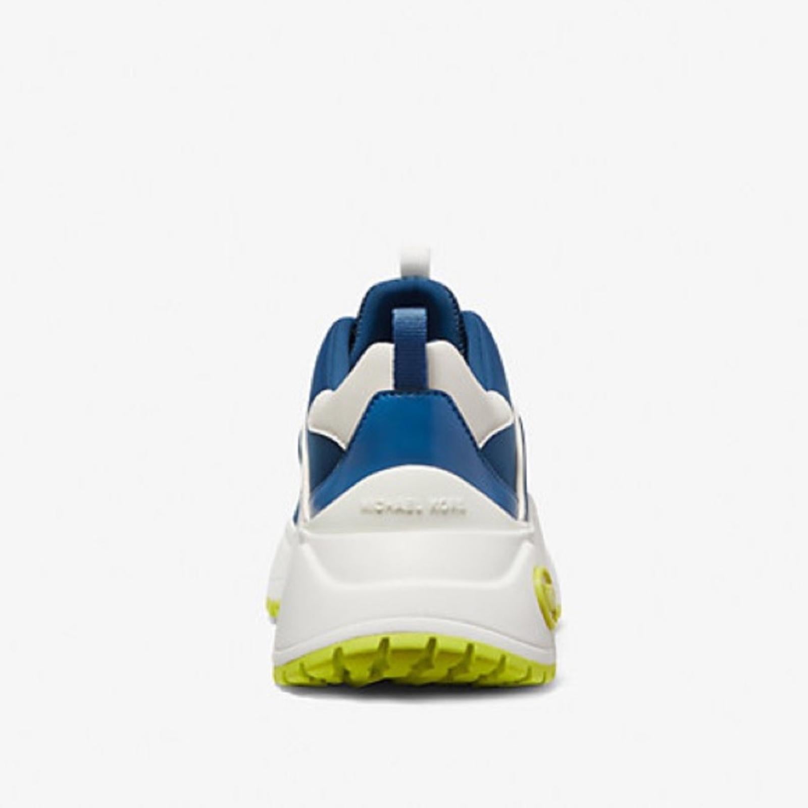 Michael Kors Dara Color-Block Nylon Trainers, River Blue Size 8.5M Retail $195
