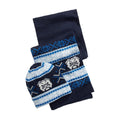 NEW Club Room Men's Bulldog Hat & Scarf Set Blue Navy, New w/Tag Retail $50