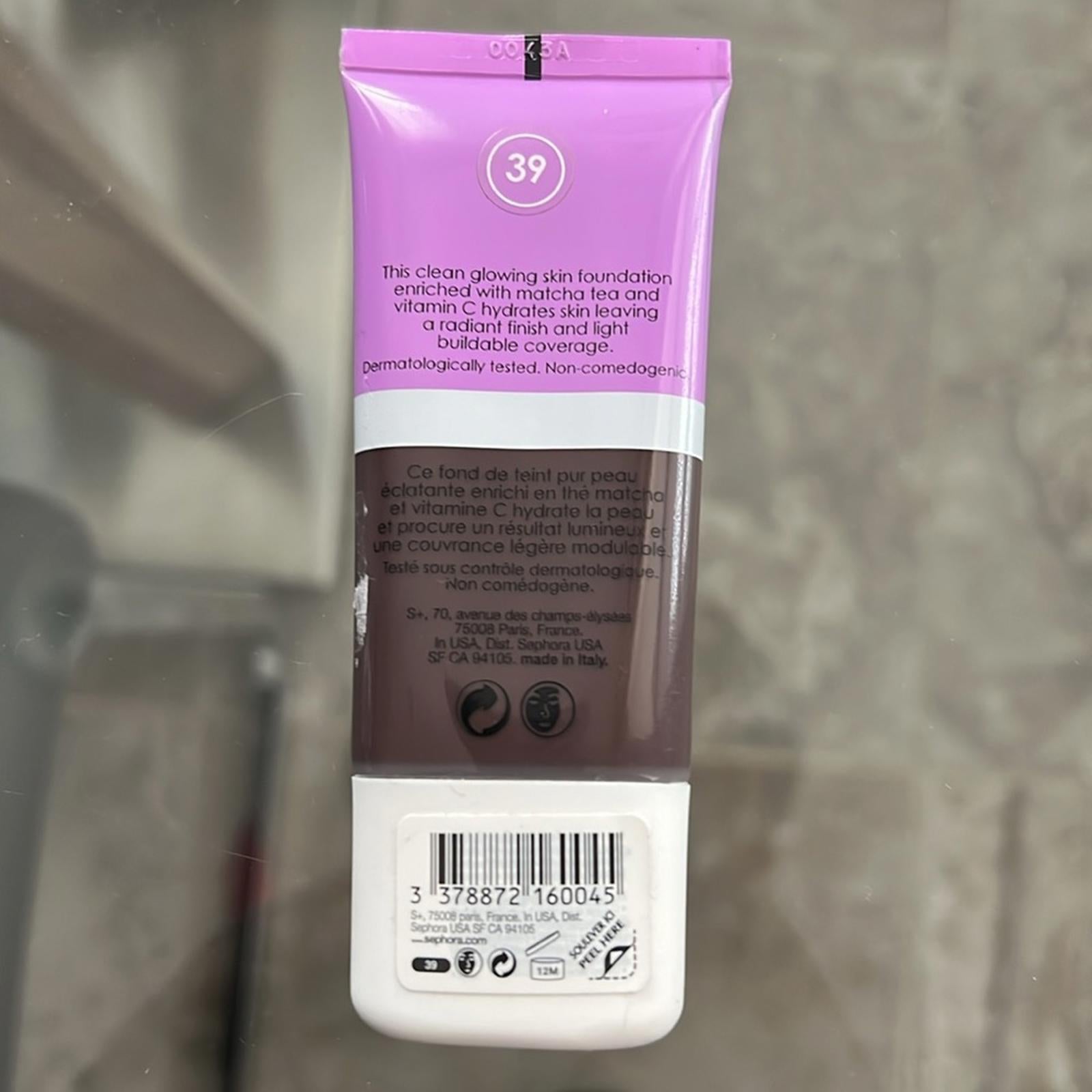 Sephora Collection Clean Glowing Skin Foundation, Shade 39 NEW | Sealed