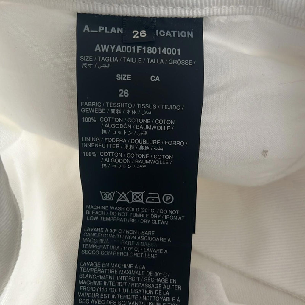 A_Plan_Application High Waist Bootcut Jeans Optical White, Size 26, NWT SOLD OUT