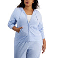 ID Ideology Retro Recycled Full Zip Jacket Heather Blue Plus Size 2X New w/Tag