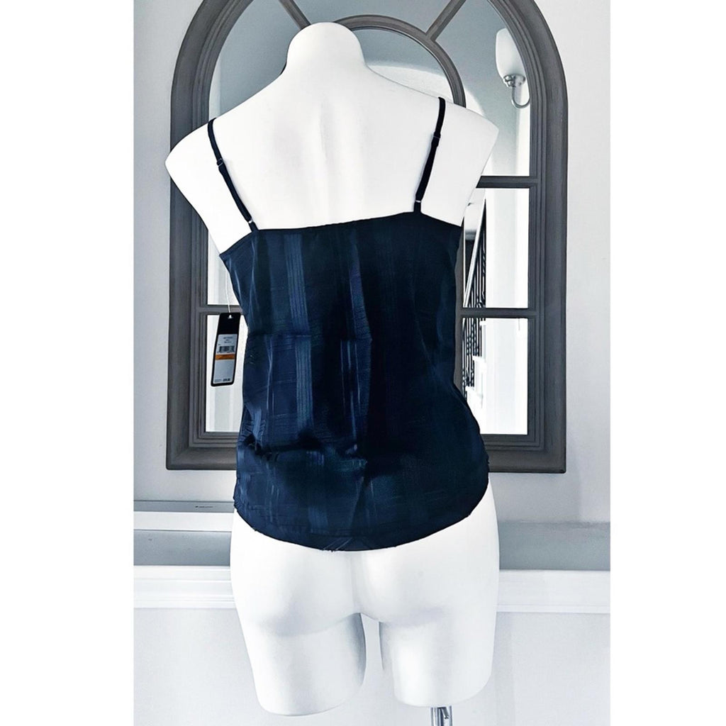 Rachel Roy Jasmin Plaid Tie Camisole Top in True Navy, Size S, New w/Tag