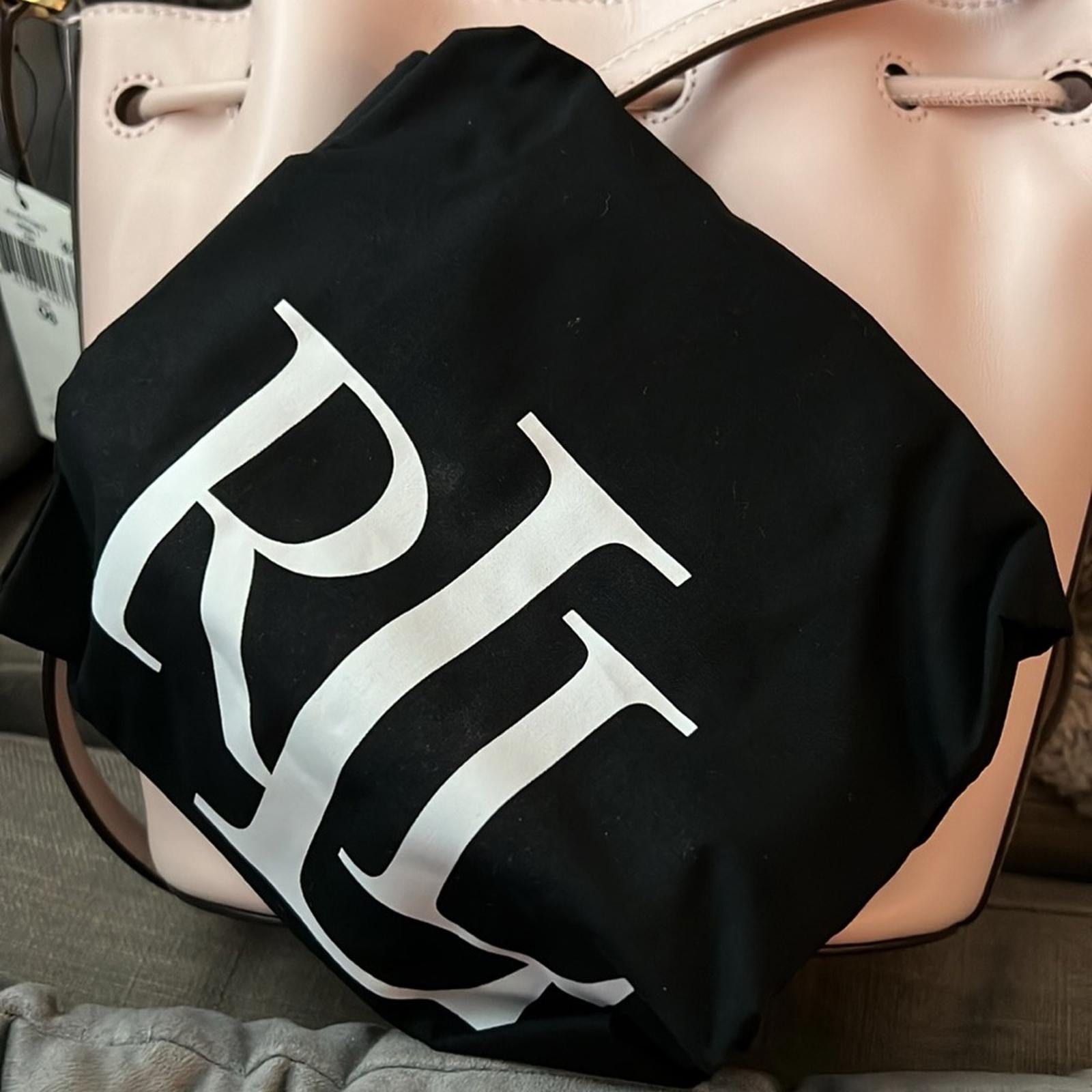 Ralph Lauren Leather Medium Andie Drawstring Bucket Bag, Pink NEW + Dust Bag