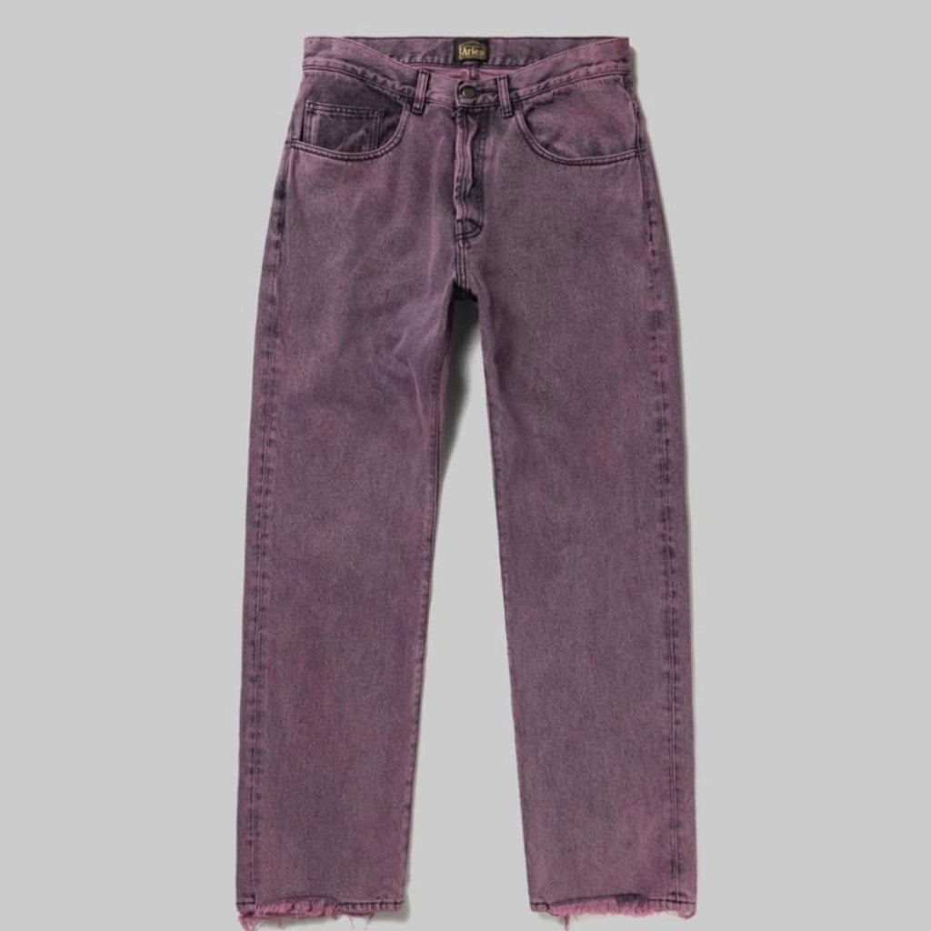 ARIES Acid Wash Batten Jeans in Rose-Pink, NEW, Size 32