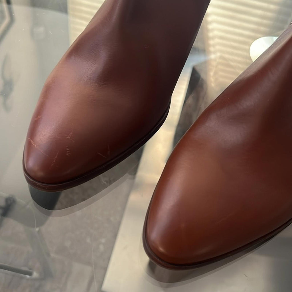 NEW J. Crew Brown Leather Ankle Boots, Size 12 New w/o Box