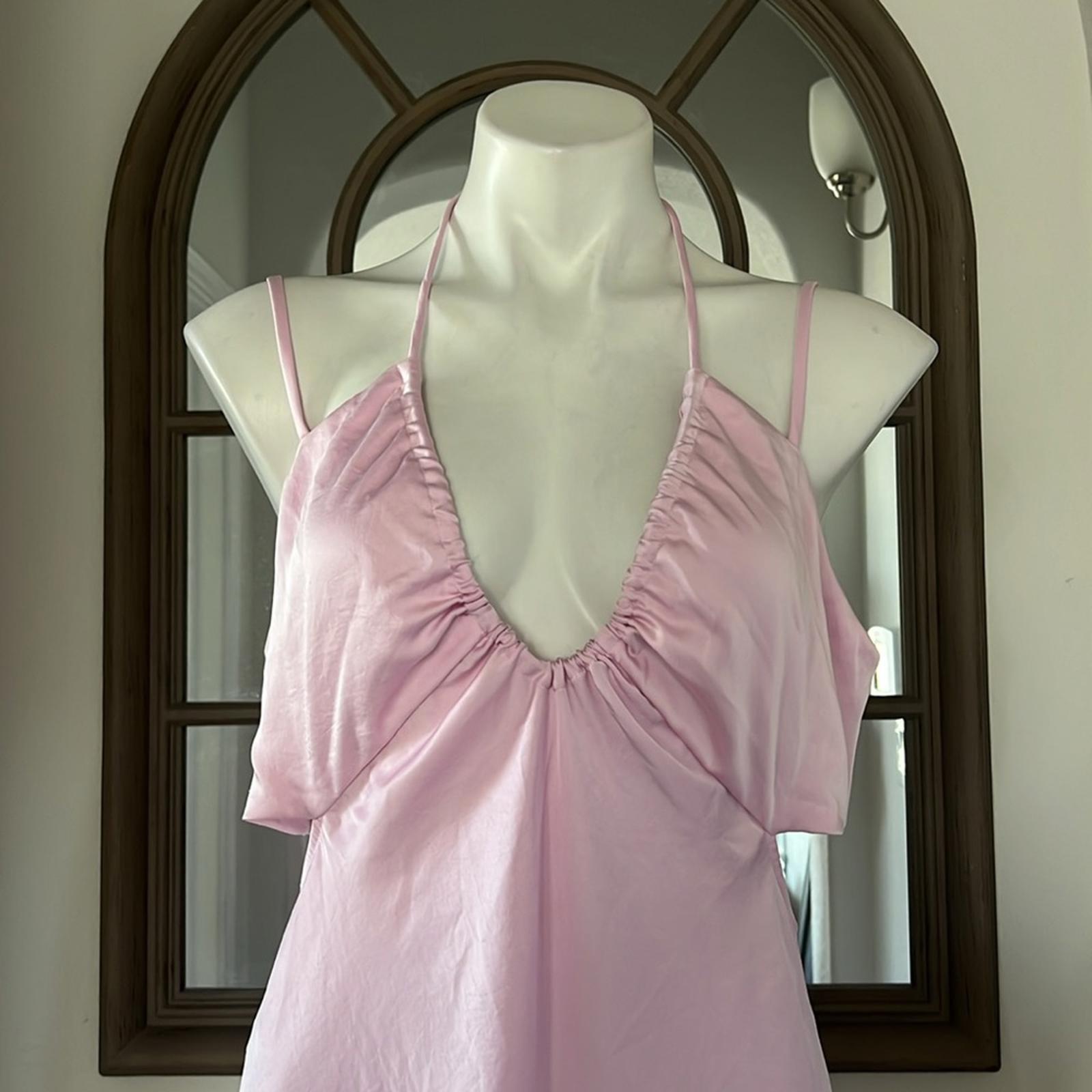 A.L.C. Sienna Strappy Cut-Out Satin Slip Maxi Dress, Size 14 New w/Tag $495
