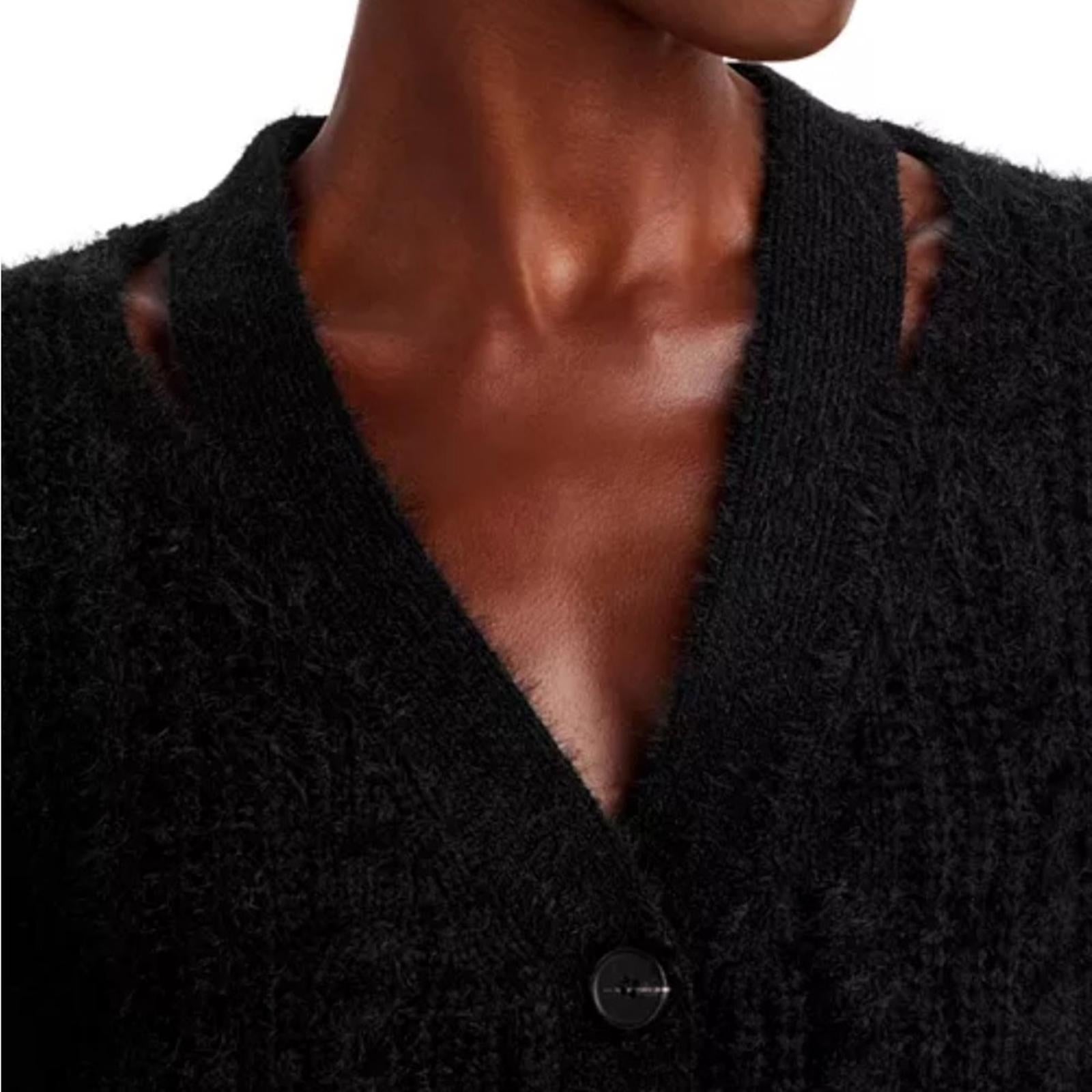 Lucy Paris Camden Cutout Cardigan in Black, Size S New w/Tag