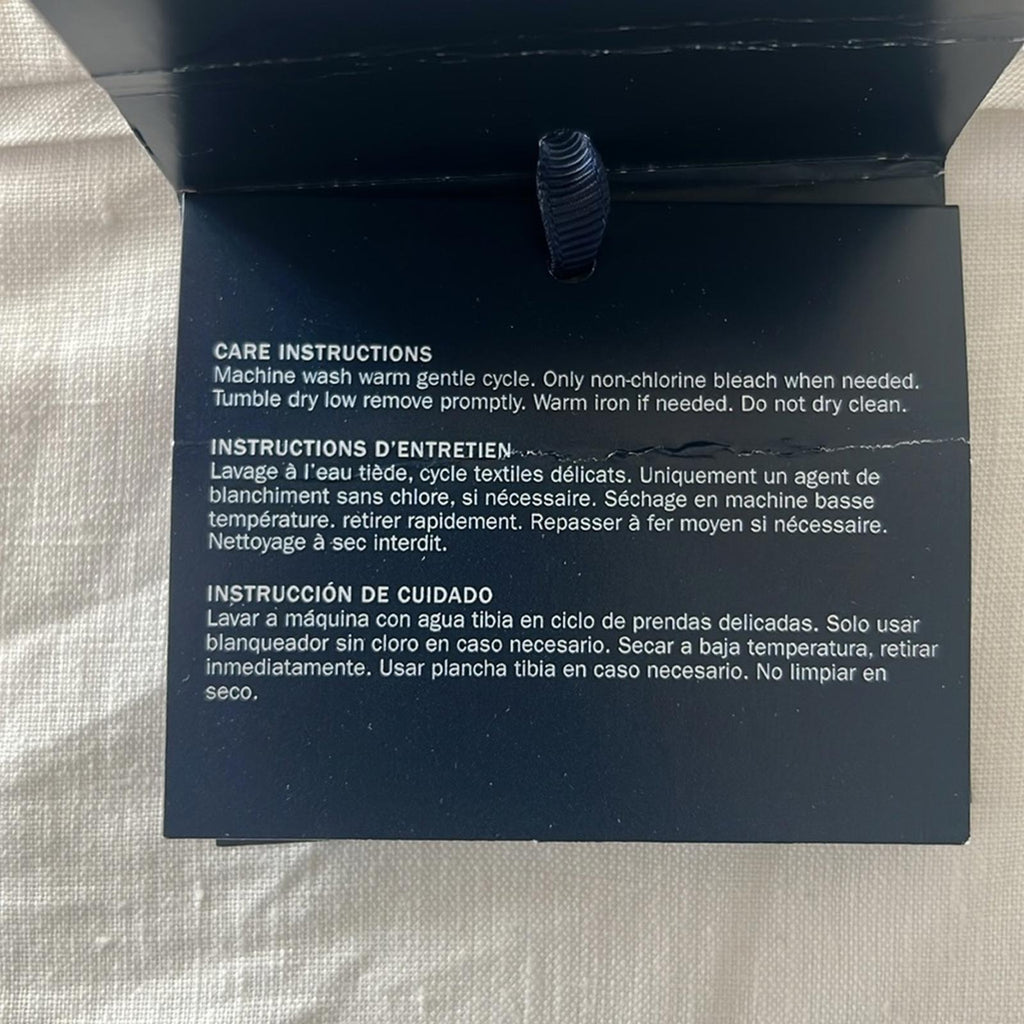Ralph Lauren RL Linen Contrast Full/Queen Duvet Cover in White Pebble, NWT $500