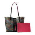 Calvin Klein Suri Monogram Tote Bag with Wristlet, Black Multi, New with Tag