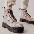 Dr. Martens 1460 Floral Lace Up Boots, Floral Beige, Size 5 New w/o Box