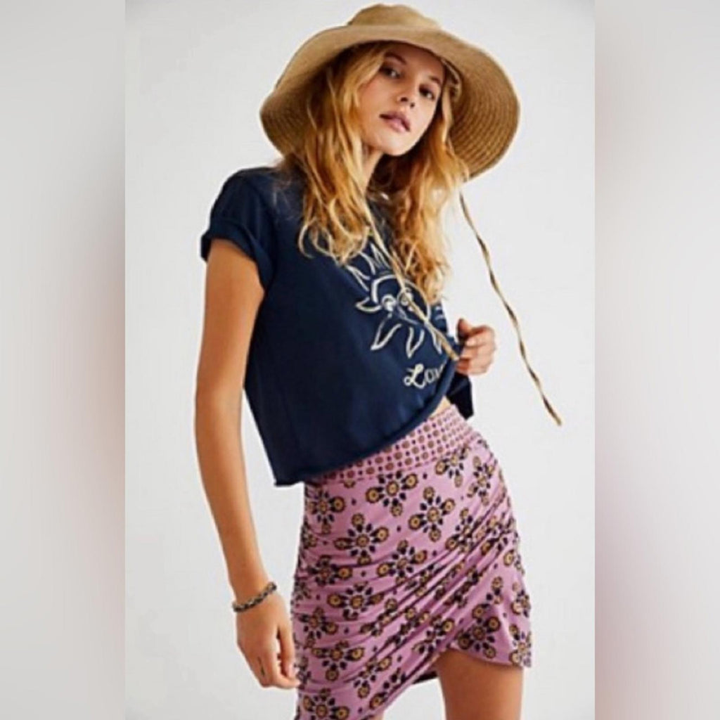 Free People She’s Something Else Mini Skirt, Smoky Lilac, Size S New with Tag
