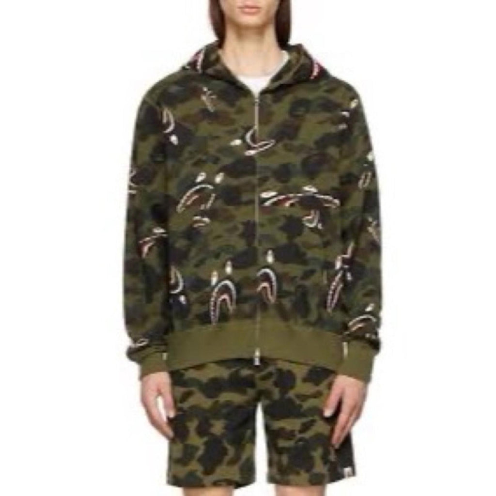 NEW 1st Camo Shark Relaxed Full Zip Hoodie, Size M NEW w/o Tag EXCELLENT!