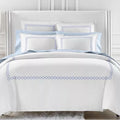 Sky NAVY Embroidered Percale Duvet Cover and Sham Set, Twin New w/Tag
