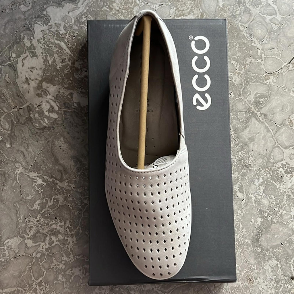 ECCO Felicia Gravel Leather Wedge Heel Shoes, Size EU 41 | US 10-10.5 New in Box
