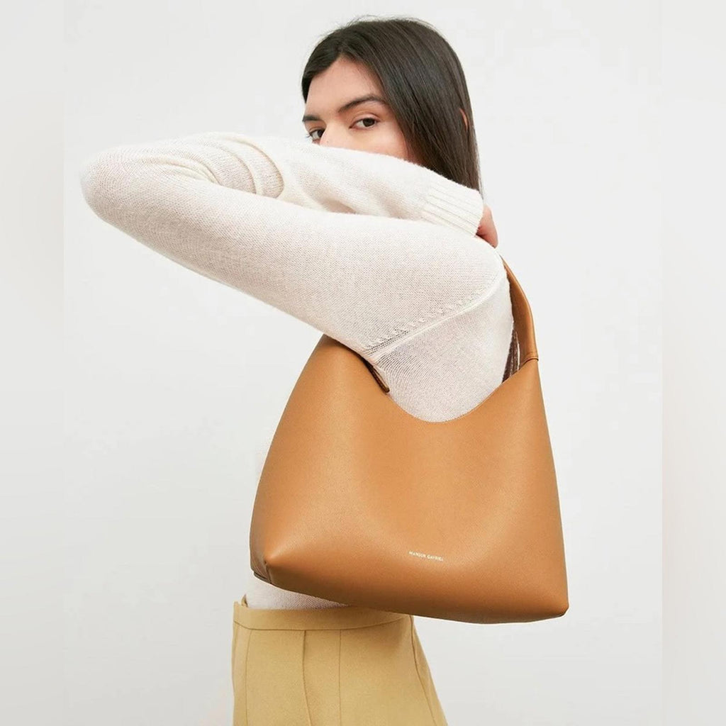 NEW Mansur Gavriel Small Soft Candy Shoulder Bag in Burgundy, Quiet Luxury!