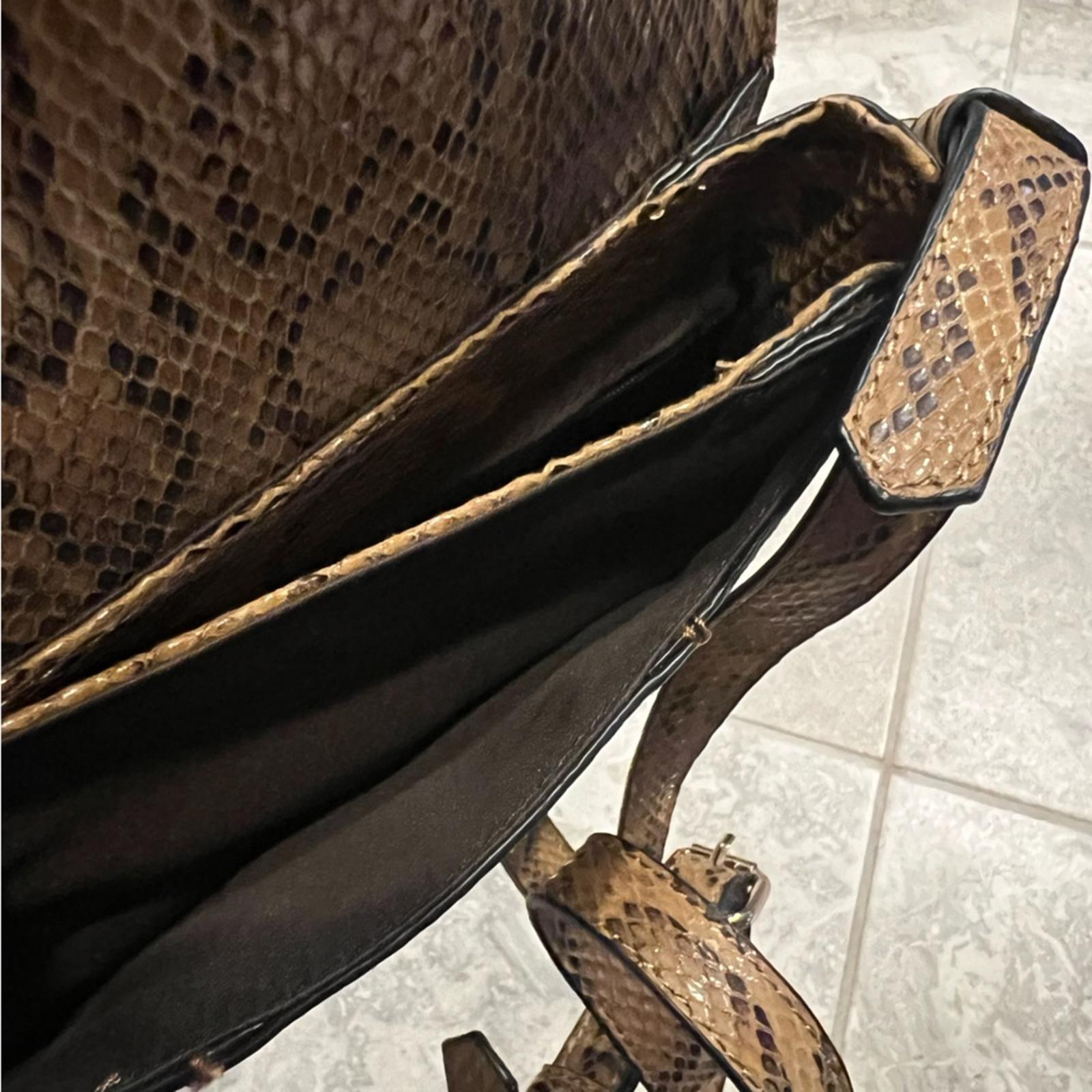 NEXT Crossbody Bag in Brown Snake Print