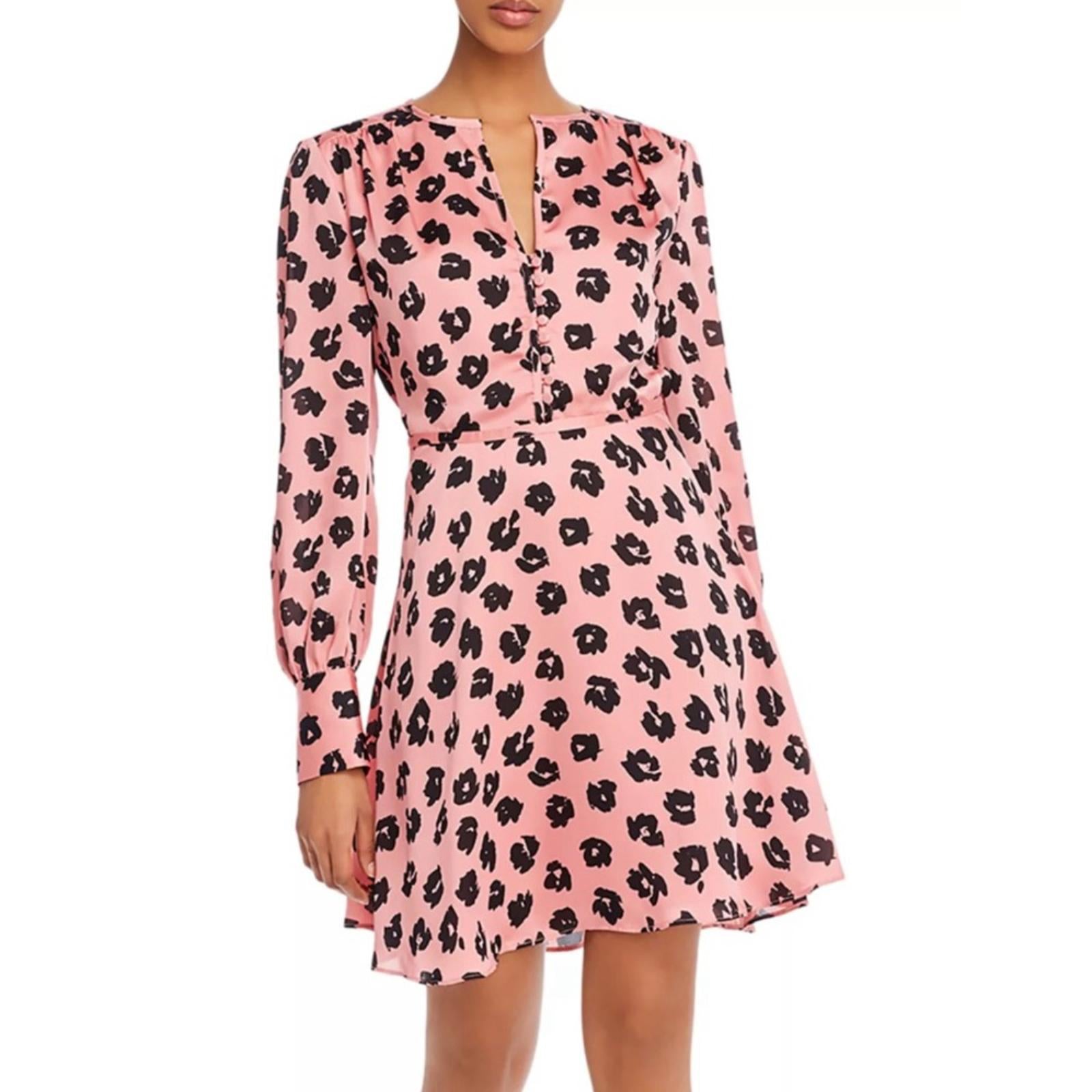 Equipment Danette Printed Washed-Satin Mini Dress, Size 0 New w/Tag Retail $395
