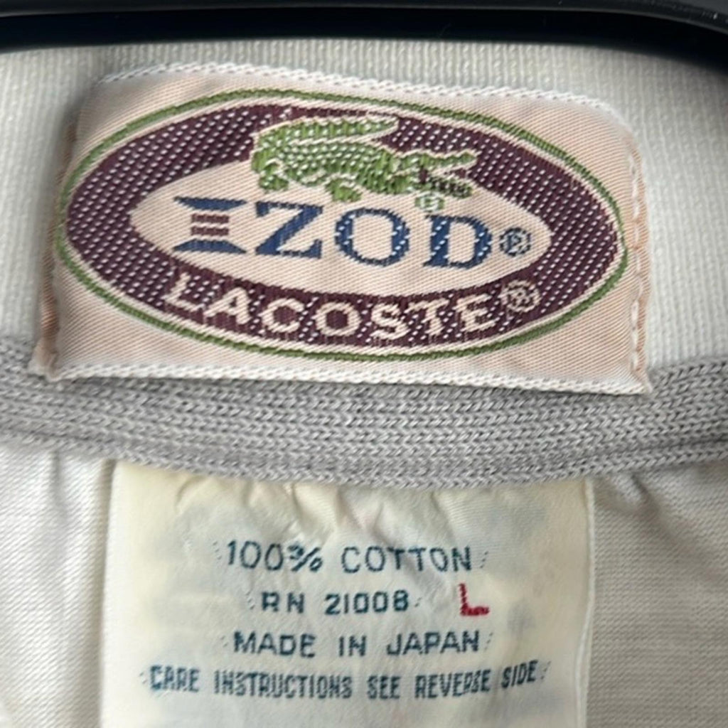 Lacoste x Izod Men’s Cotton Polo Shirt in White, Size L EXCELLENT!