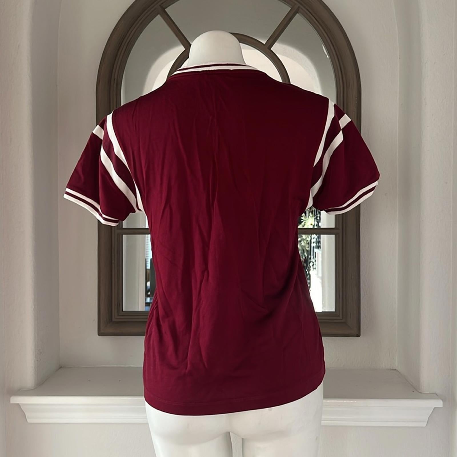 T by Alexander Wang Short Sleeve Jersey Top in Burgundy Red, Size M EXCELLENT!