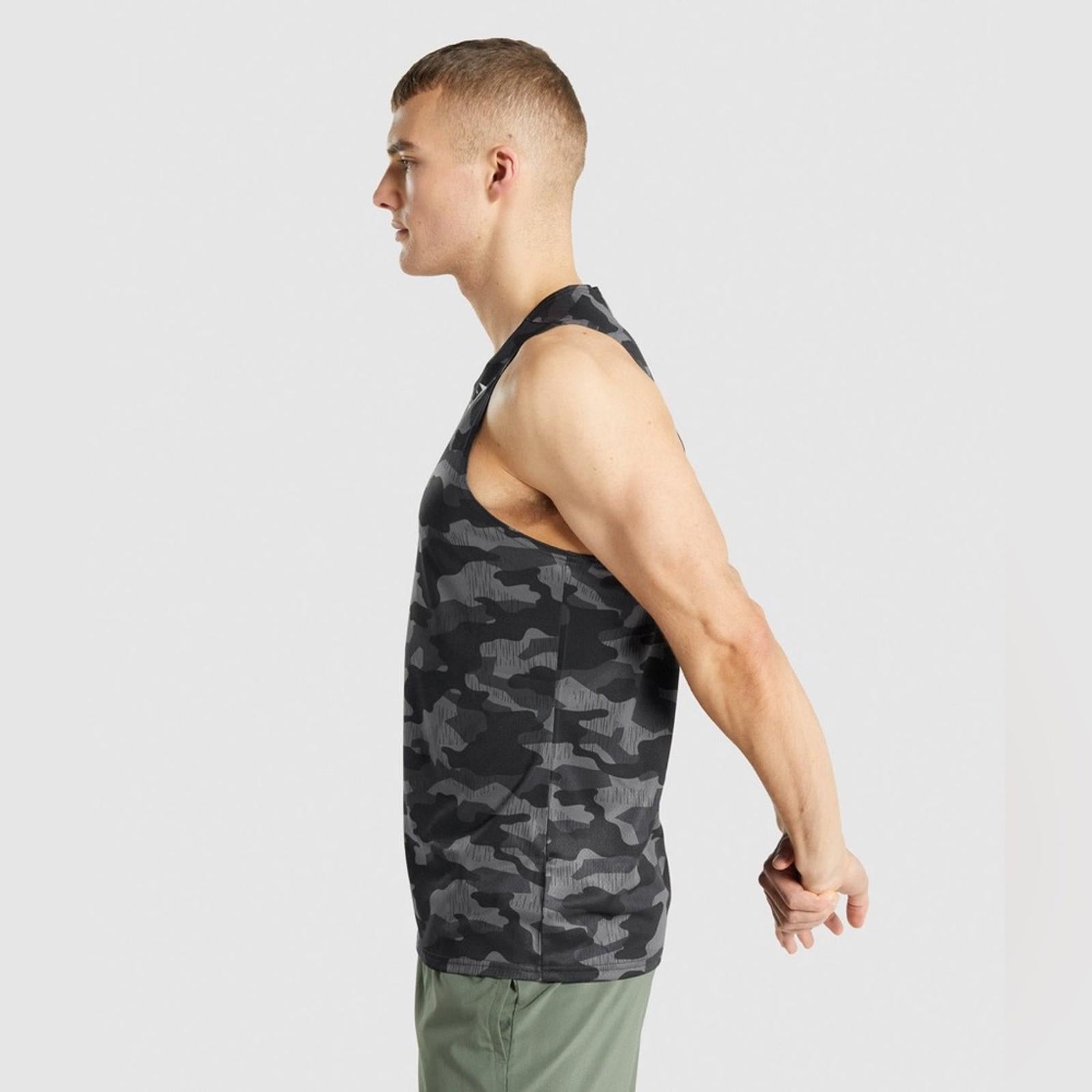 Gymshark Men’s Arrival Tank Top, Slim Fit in Grey & Black, Size S, New w/Tag