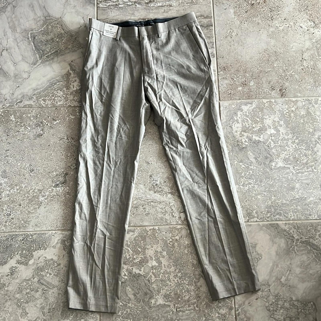 Kenneth Cole REACTION Premium Flex Slim Fit Dress Pants Oatmeal, 33W x 32L NWT