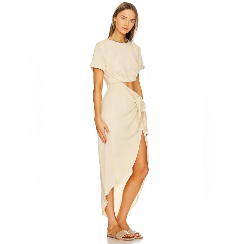 Free People Rae Maxi Dress, Cutout Summer Khaki Size XL New w/Tag Retail $168