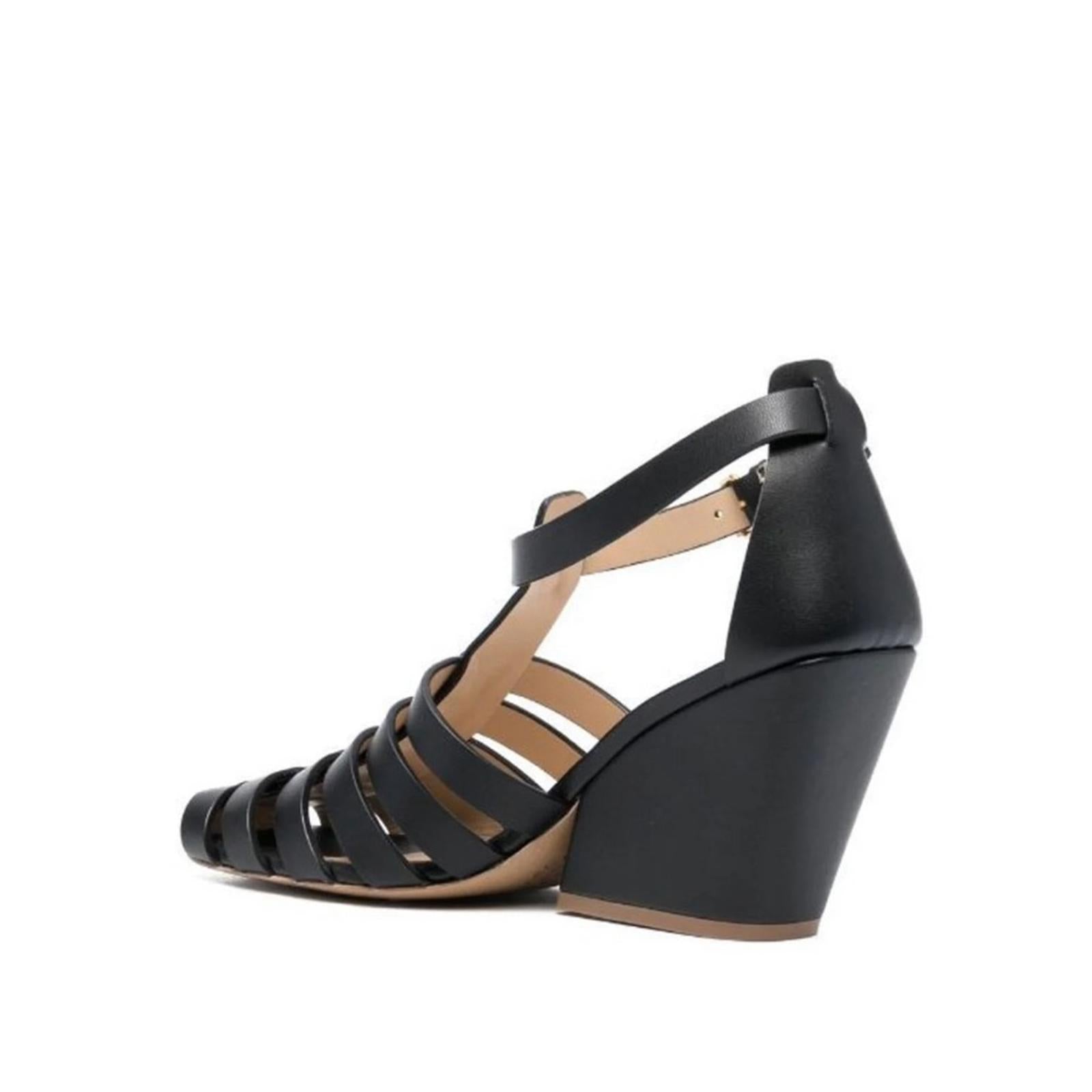 Stella McCartney Cowboy Wedge Sandals, Black Size 36.5 New in Box, Retail $1,045