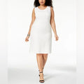 KASPER Stretch Crepe Sleeveless Sheath Dress in Vanilla Ice New w/Tag