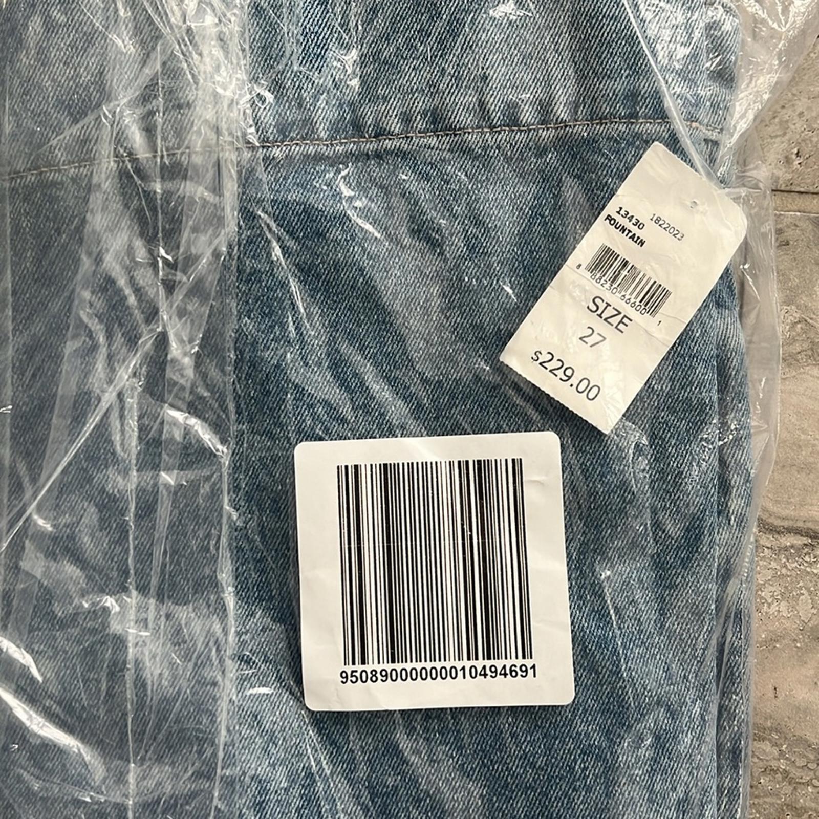 DL1961 Alma Slit Hem Midi A-Line Skirt, Blue Denim Size 27 New w/Tag Retail $229