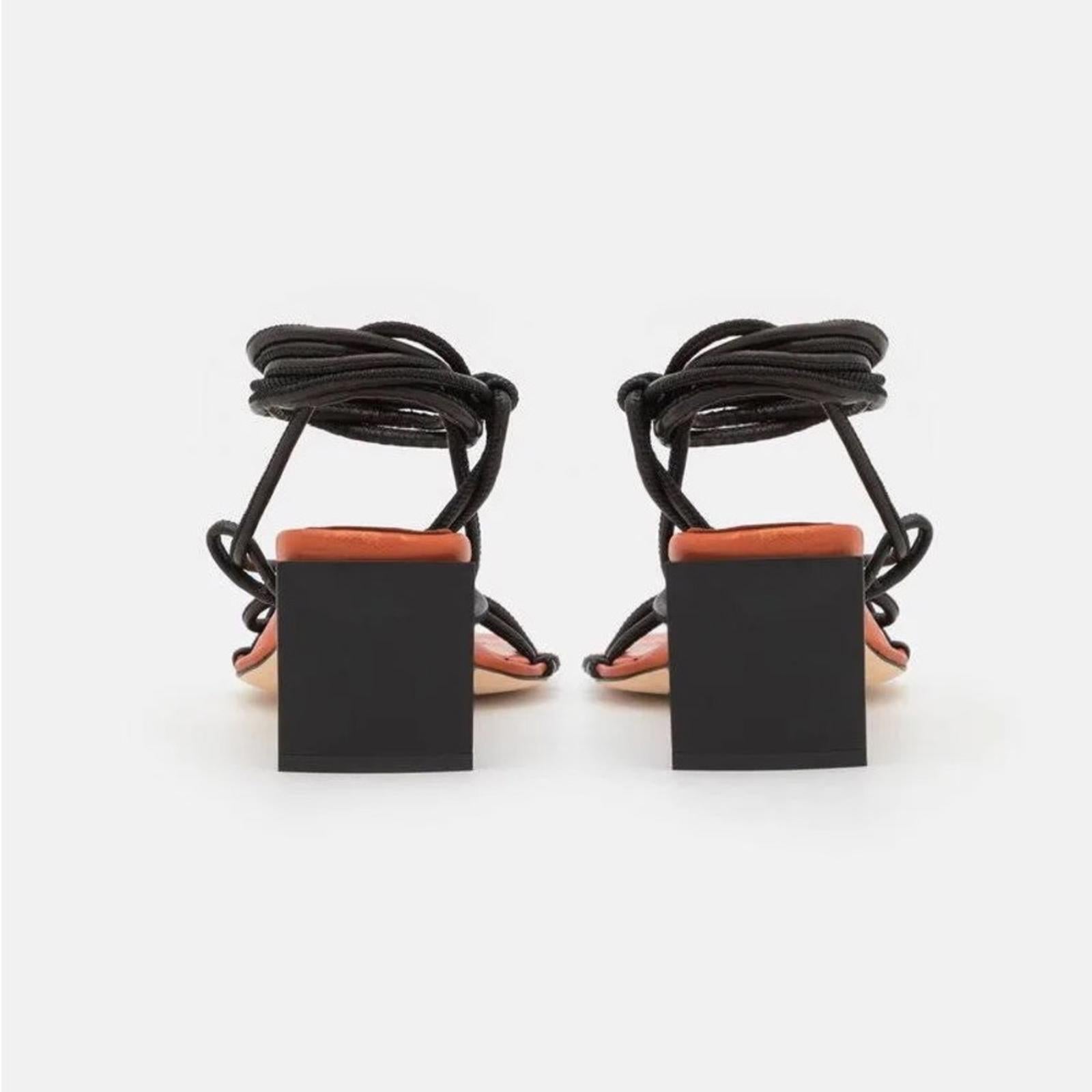 Miista Alberta Hot Mustard Nappa Sandals, Size 36, New in Box Retail $405