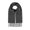 V. FRAAS Cashmere Light Grey Fringe Scarf, New w/Tag Retail $168
