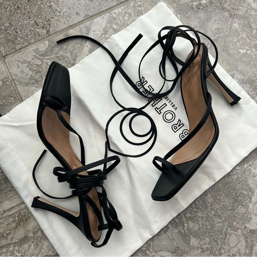 NEW Brother Vellies Bike Strappy Tassel High Heel Sandals, Made in Italy $495