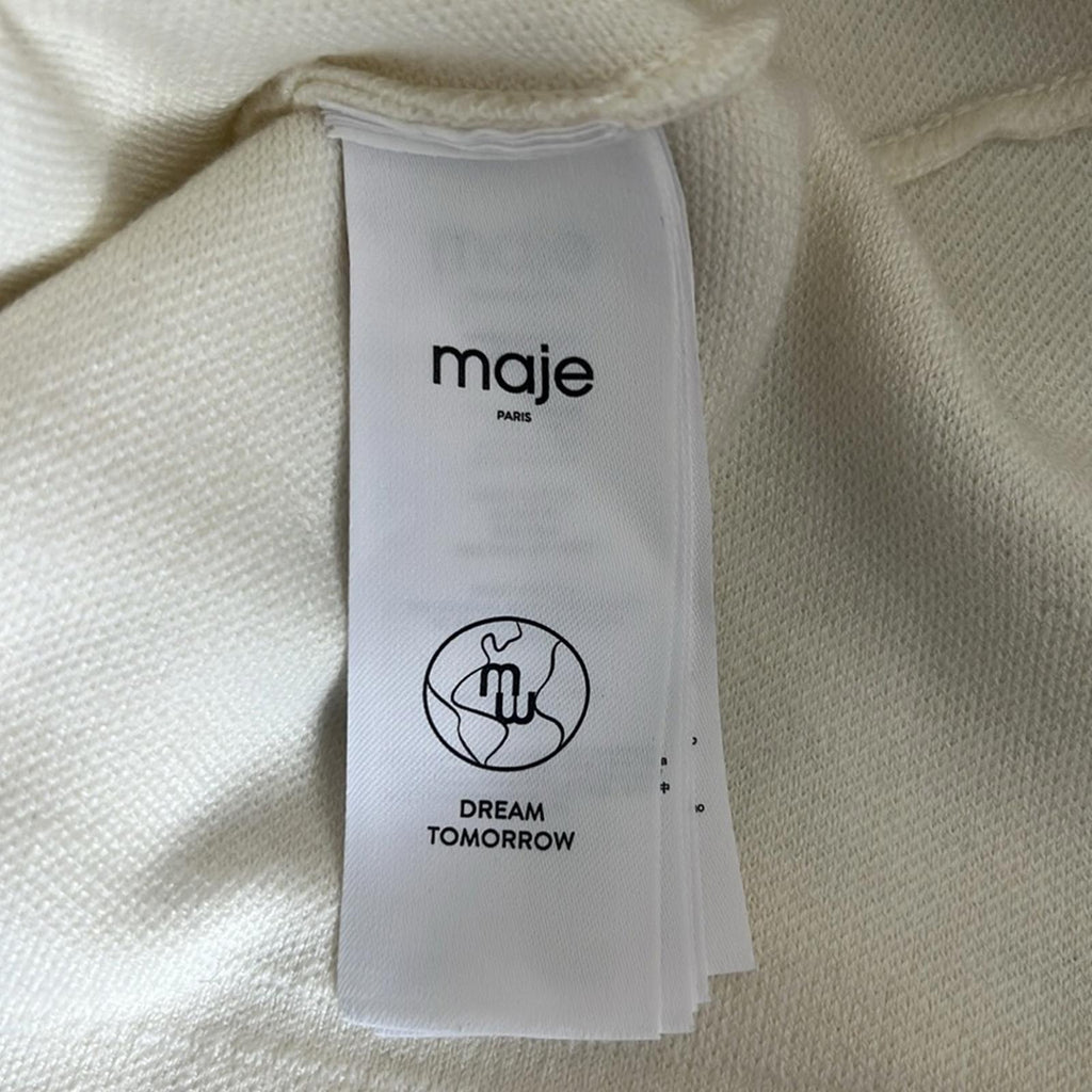 Maje Balloon Sleeve Sweater Dress in Ecru/Cream, Women’s Size EU36 NWT