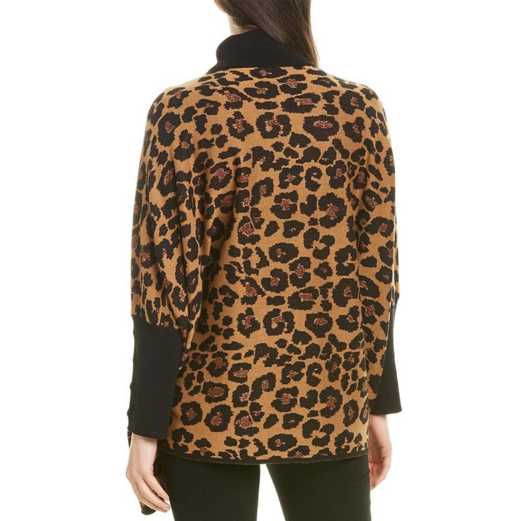 Anne Klein Leopard Print Turtleneck Sweater, Size L/XL New w/Tag