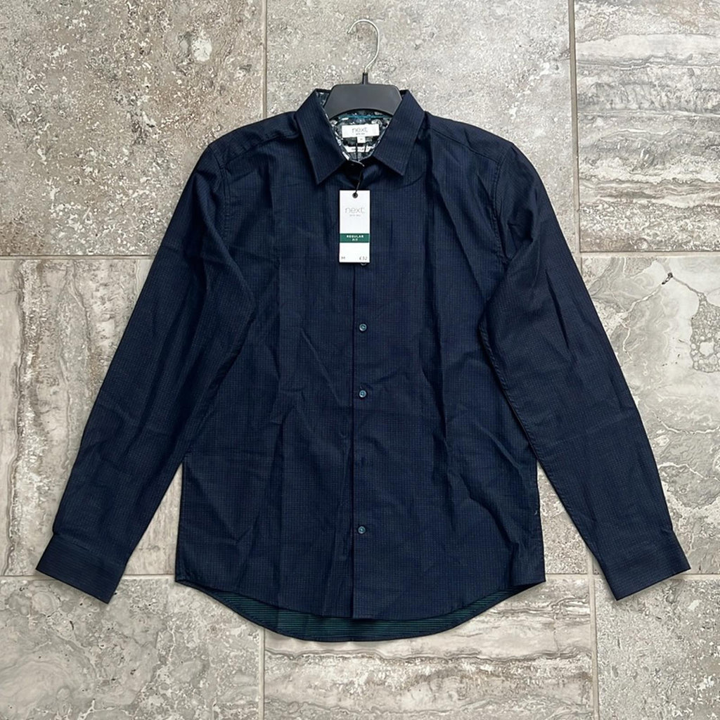 NWT next Regular Fit Men’s Dress Shirt, Navy Size M New w/Tag Retail £32