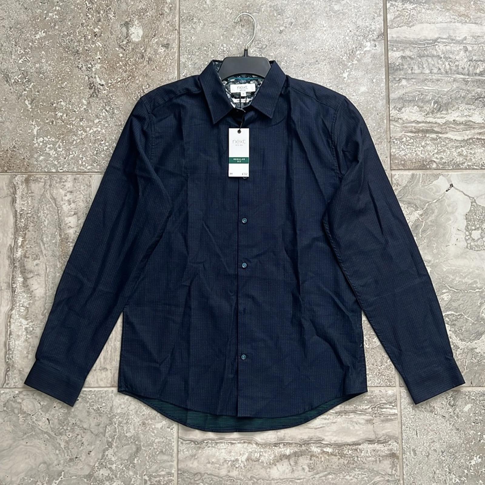 NWT next Regular Fit Men’s Dress Shirt, Navy Size M New w/Tag Retail £32