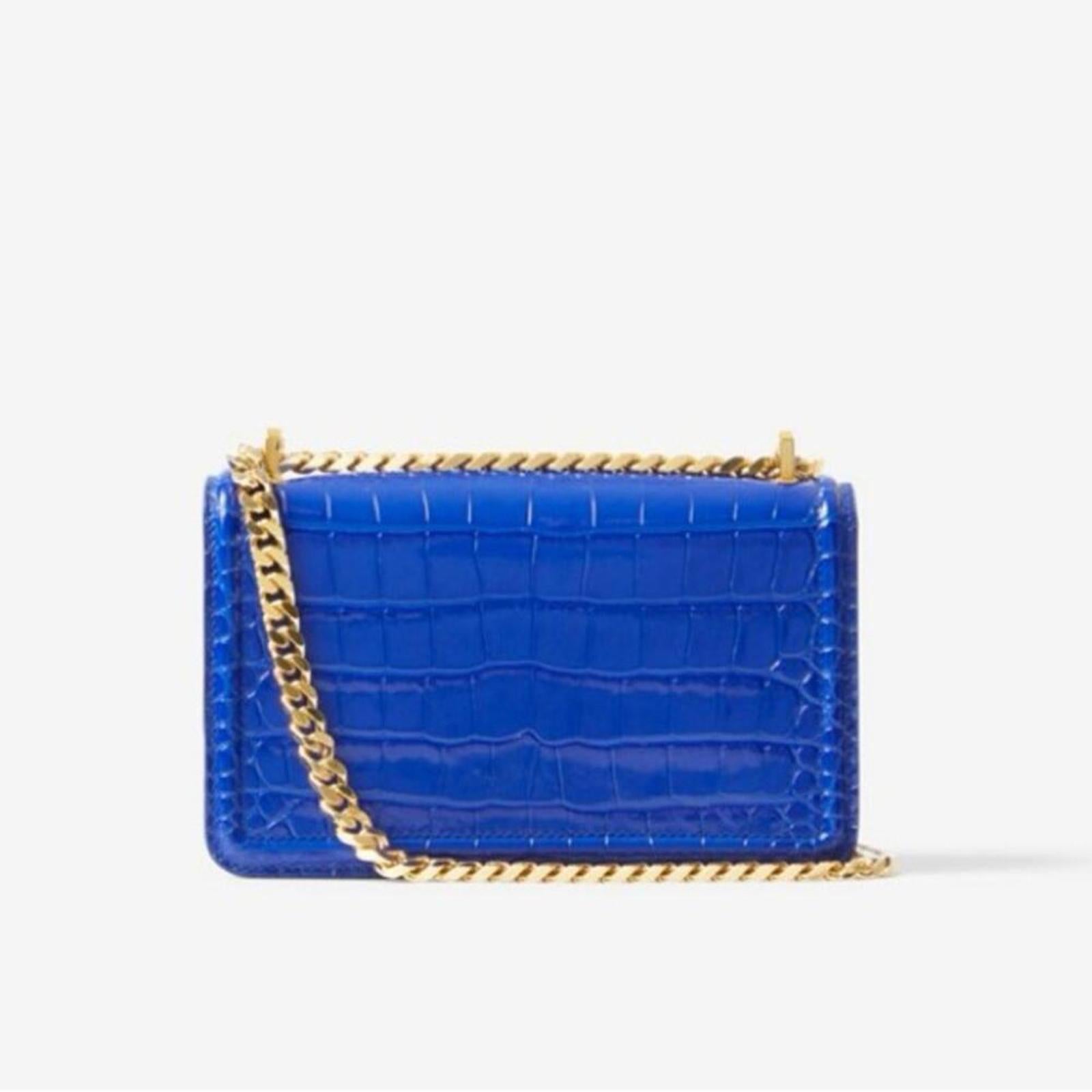 NEW Knight Crocodile-Effect Leather Mini TB Bag w/Chain Strap, +Dust Bag $2,490