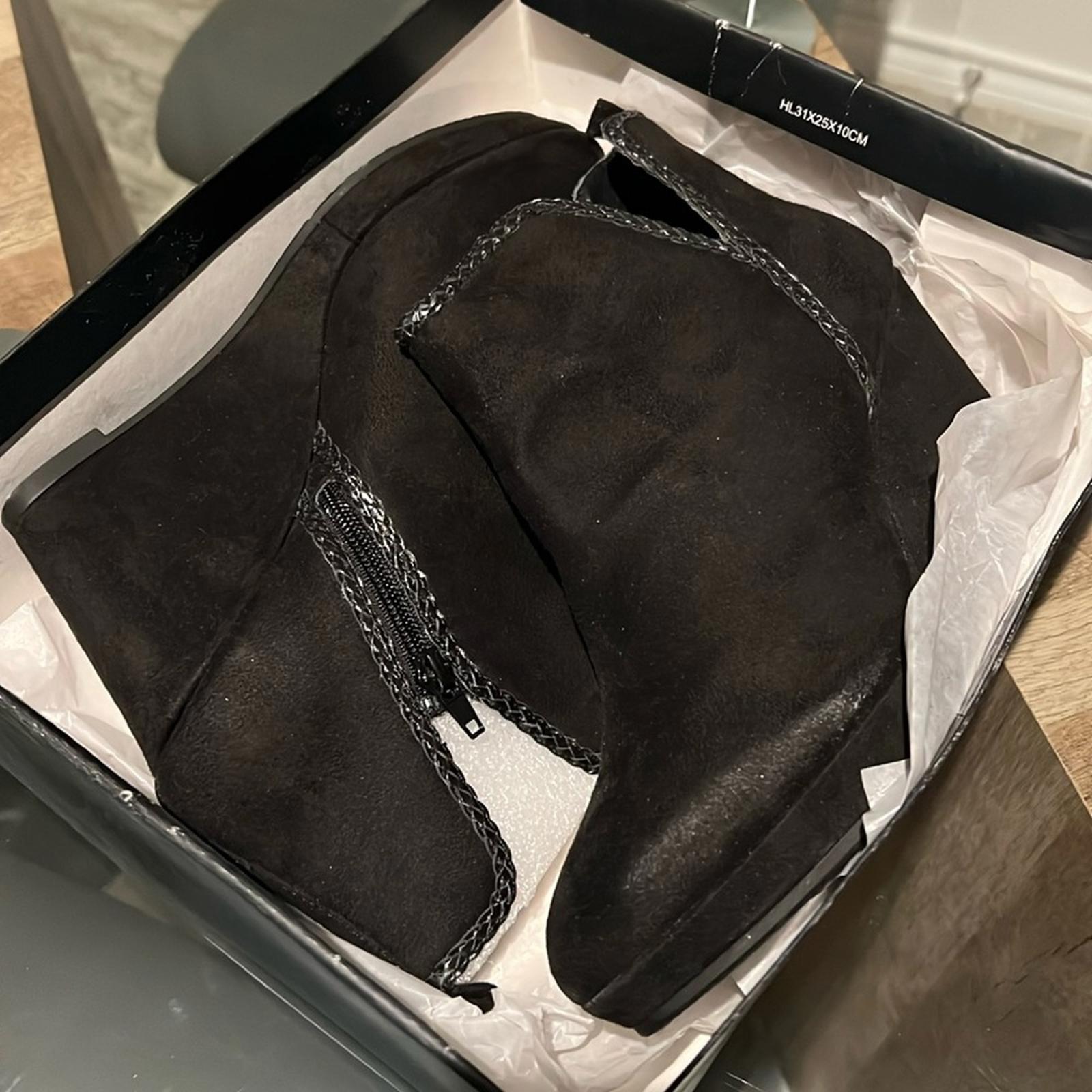 Laundry Volcano Wedge Bootie in Black, Size 10, New in Box