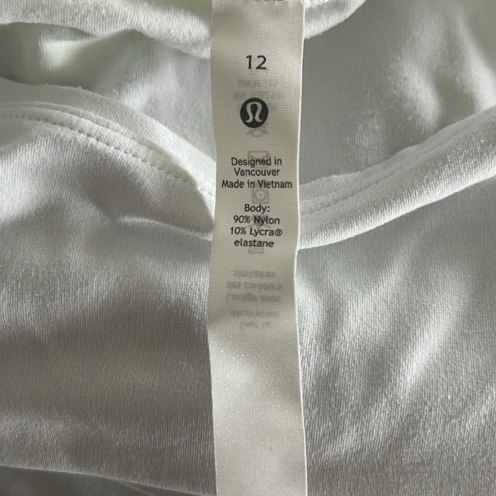 Lululemon White Oversized Top, Size 12 EXCELLENT!