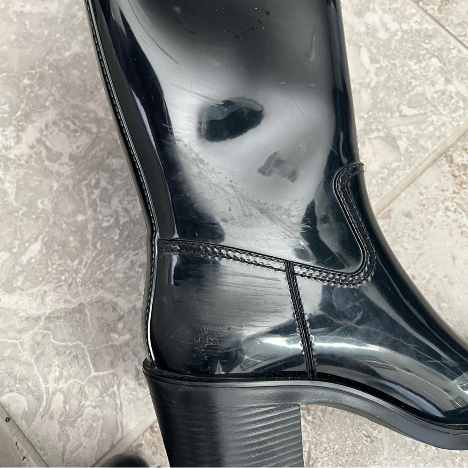 GUCCI Interlocking G Rubber Mid-Calf Rain Boots, Black Size 37 EXCELLENT!