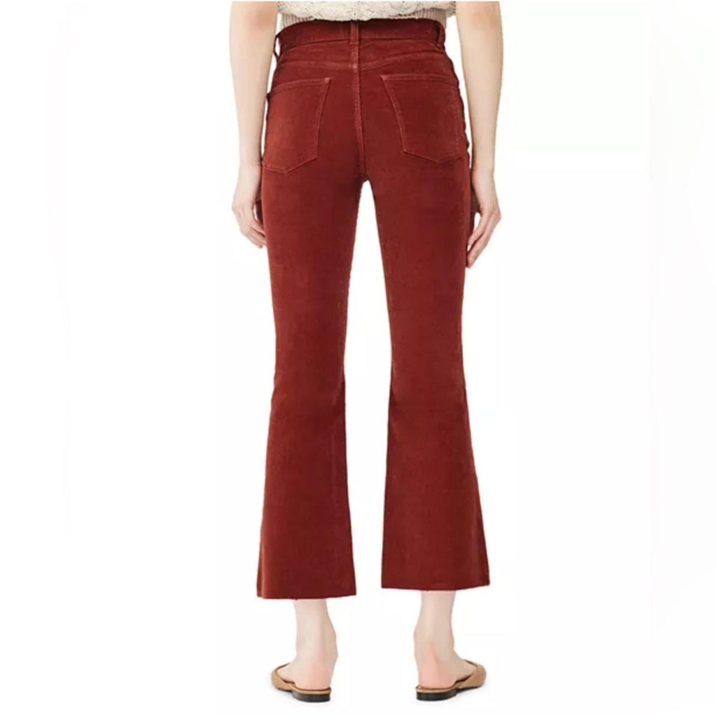 DL1961 Bridget High Rise Ankle Bootcut Corduroy Jeans in Paprika, NWT, Size 23