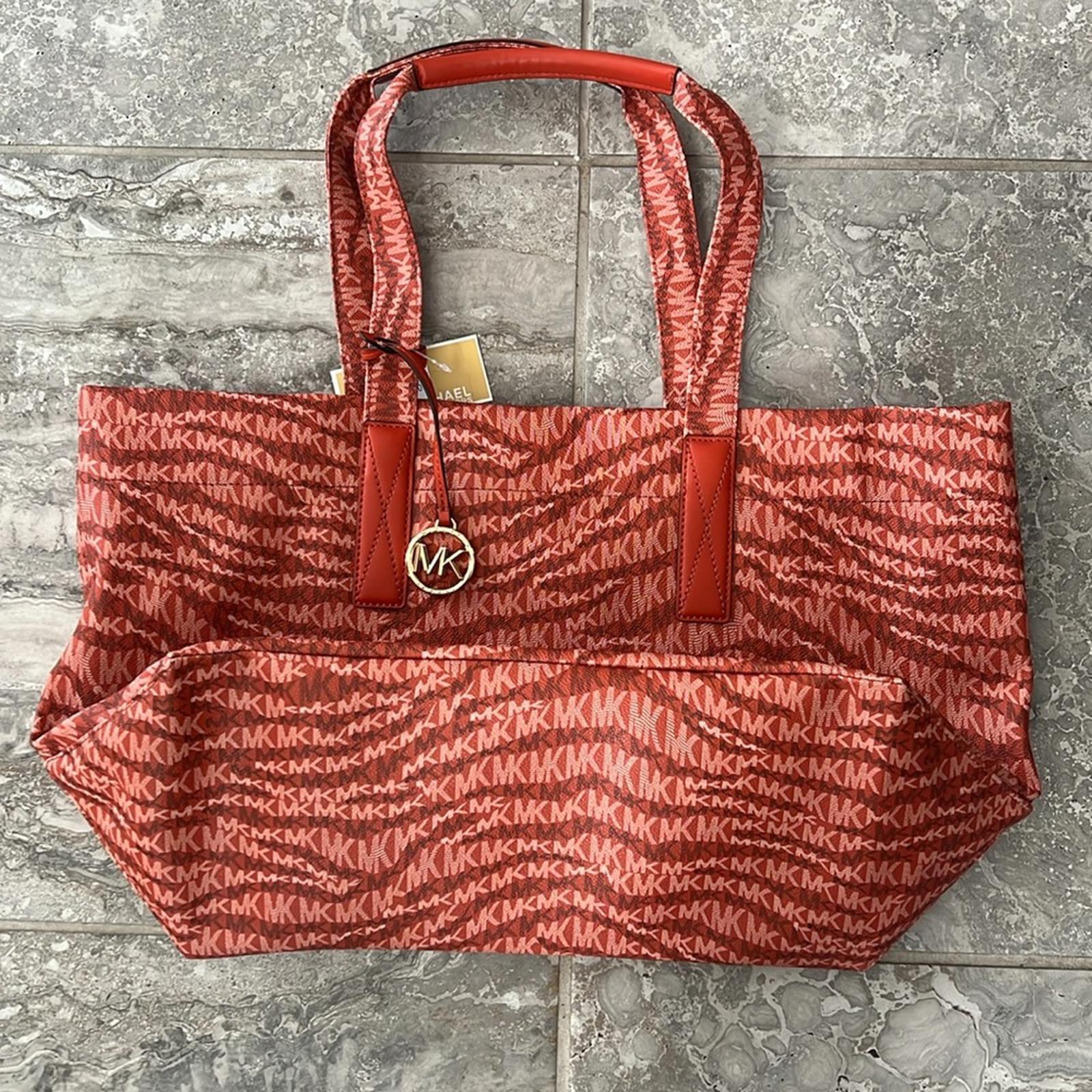 NWT Michael Kors The Michael Bag Tote, Deep Orange New w/Tag Retail $298