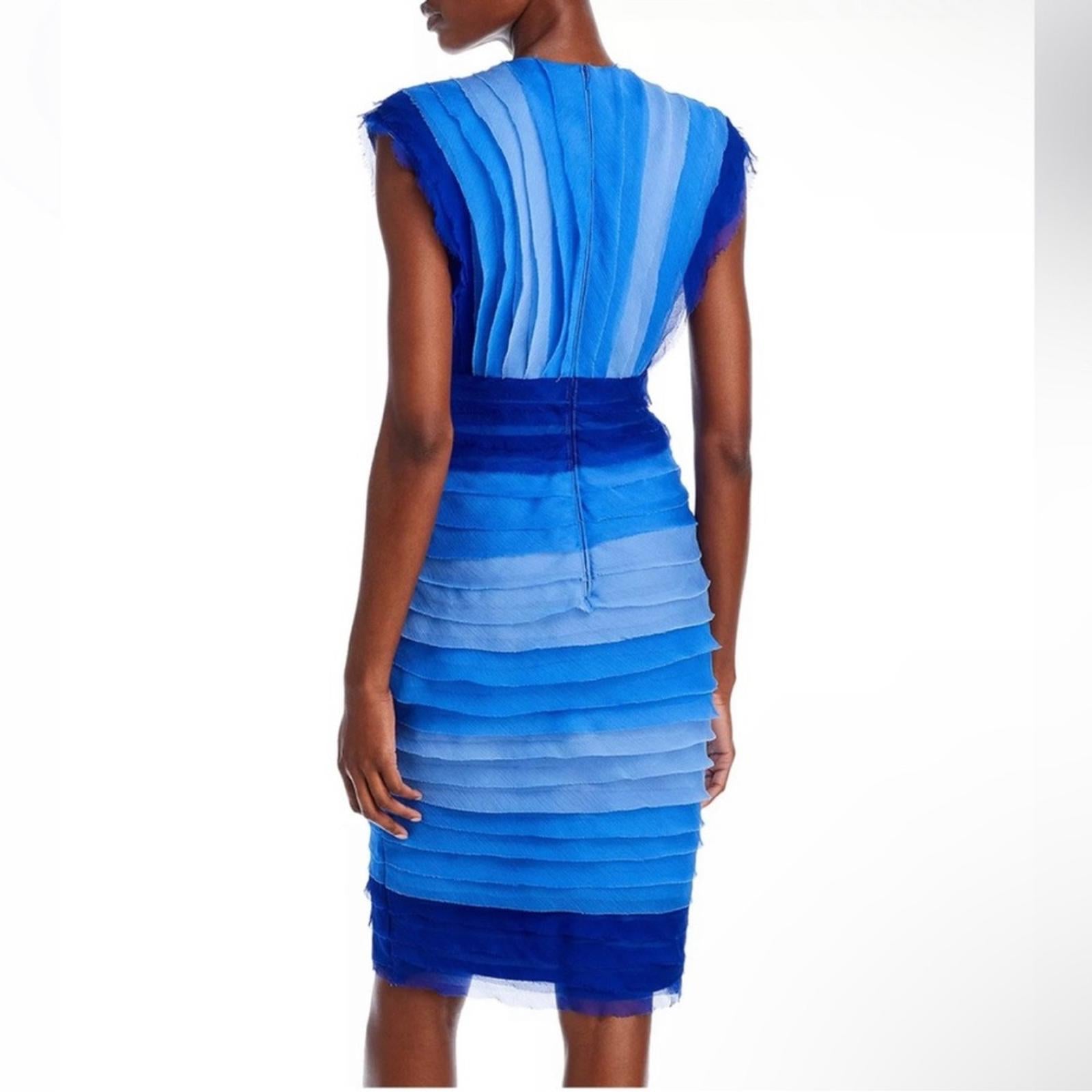 Tadashi Shoji Huxton Banded Ombré Midi Dress, Size 2 New w/Tag Retail $408