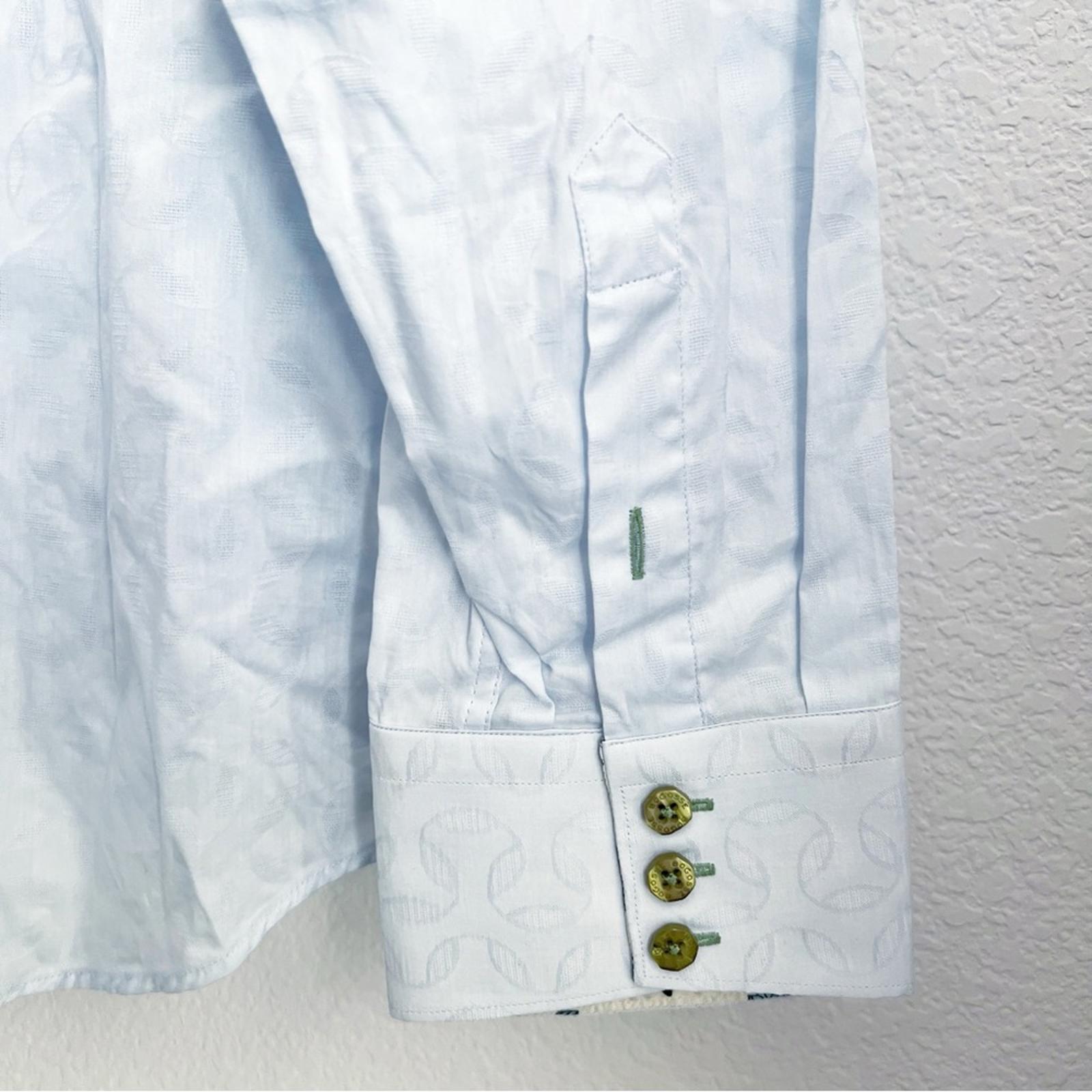 BOGOSSE Blue Jacquard Button-Up Dress Shirt, NWT, Size 8/4X