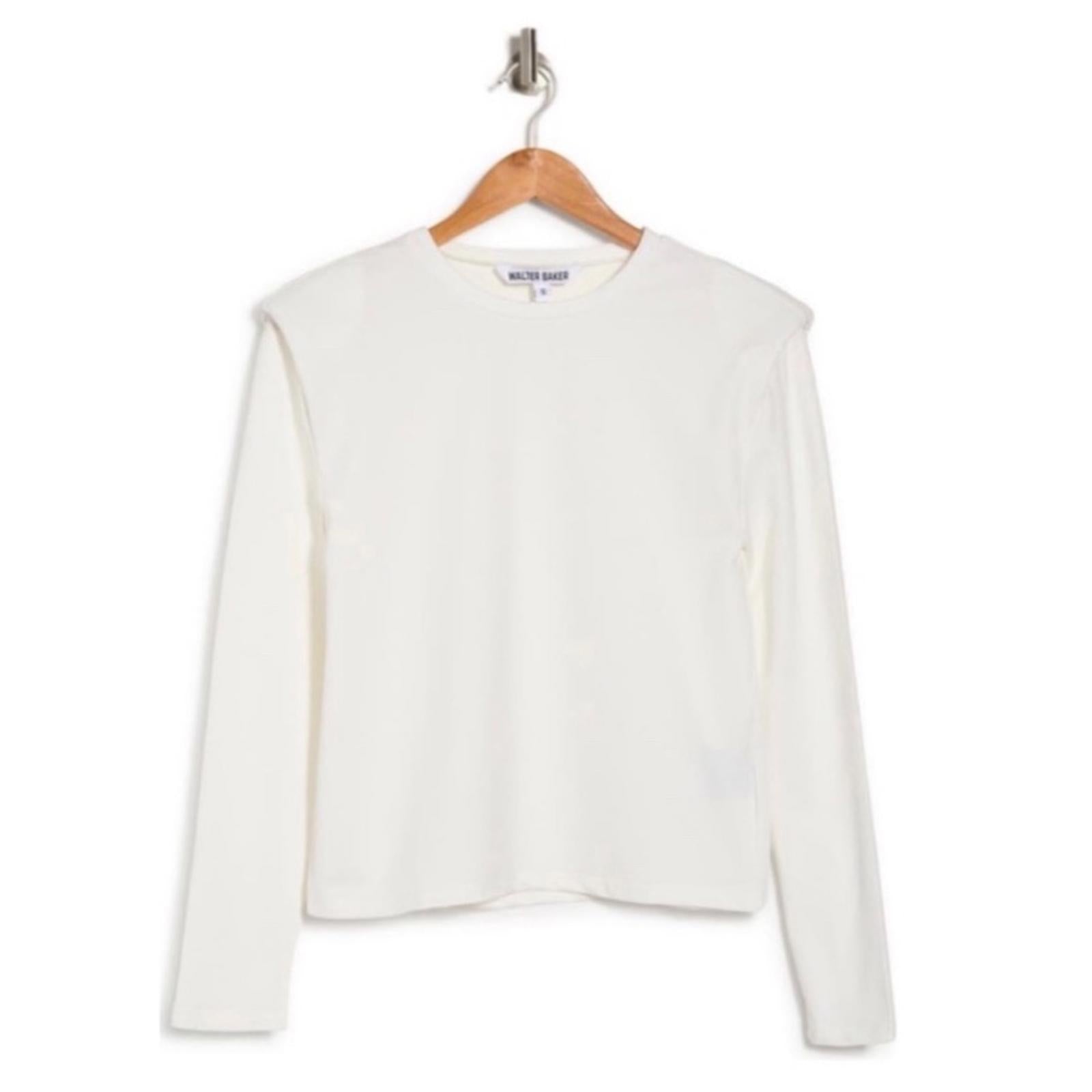 Walter Baker Bethany Extended Shoulder Top in White, Size S New w/Tag