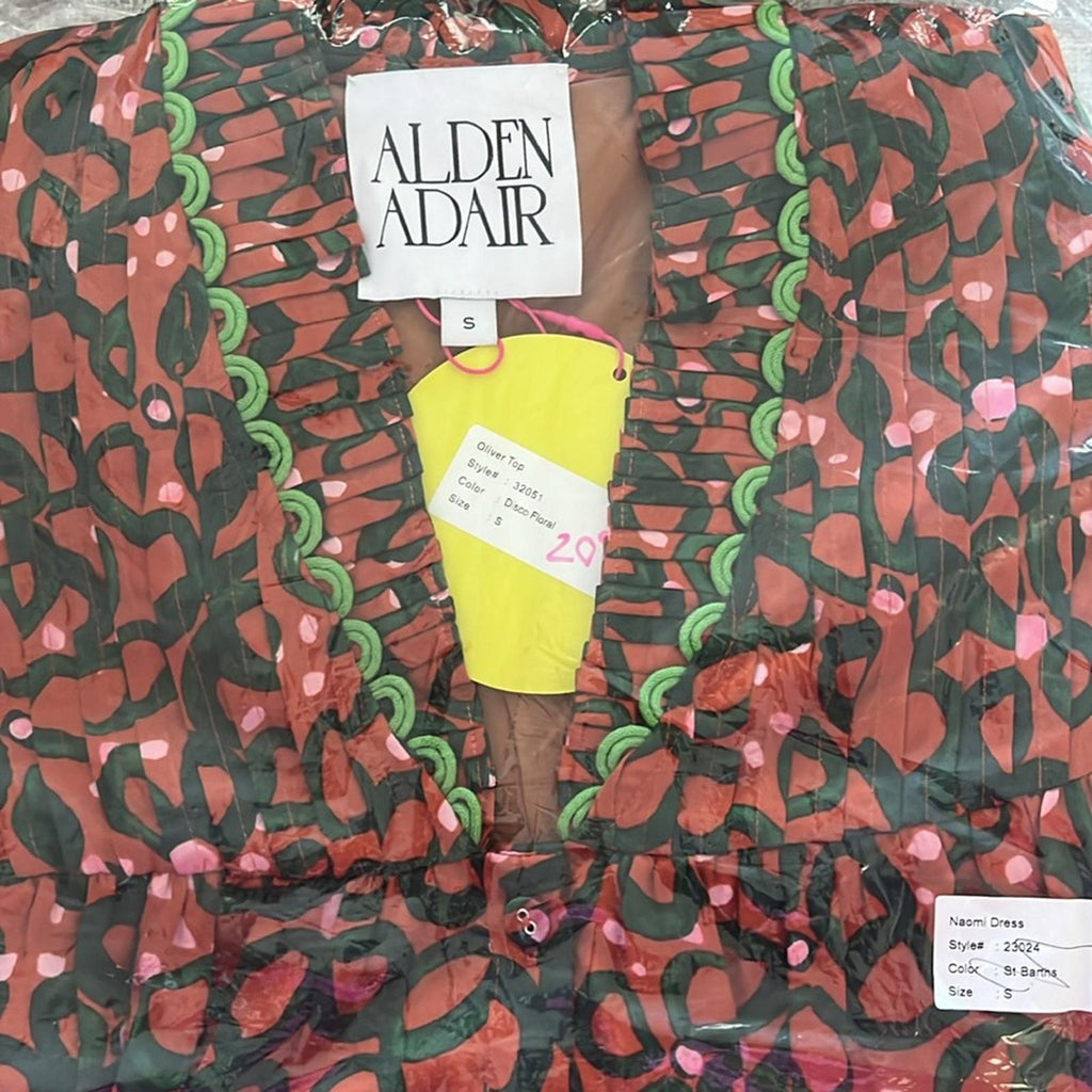Alden Adair Oliver Top in Disco Floral Size S, New in Packaging