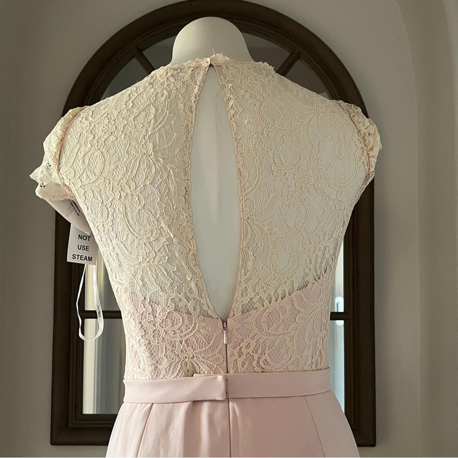 Jenny Packham Lace & Crepe Column Gown in Blush Pink, Size 4, New w/Tag $290